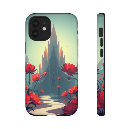 iPhone 12 Mini / Glossy Phone Case - Gothic Alien Garden Design Phone Case