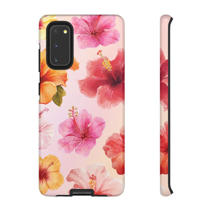 Samsung Galaxy S20 / Glossy Phone Case - ’Pink Hibiscus Pattern #2’ Phone Case