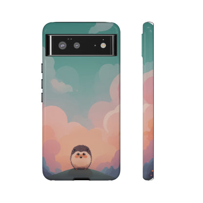 Google Pixel 6 / Glossy Phone Case - Cute Hedgehog & Cloud Design Phone Case