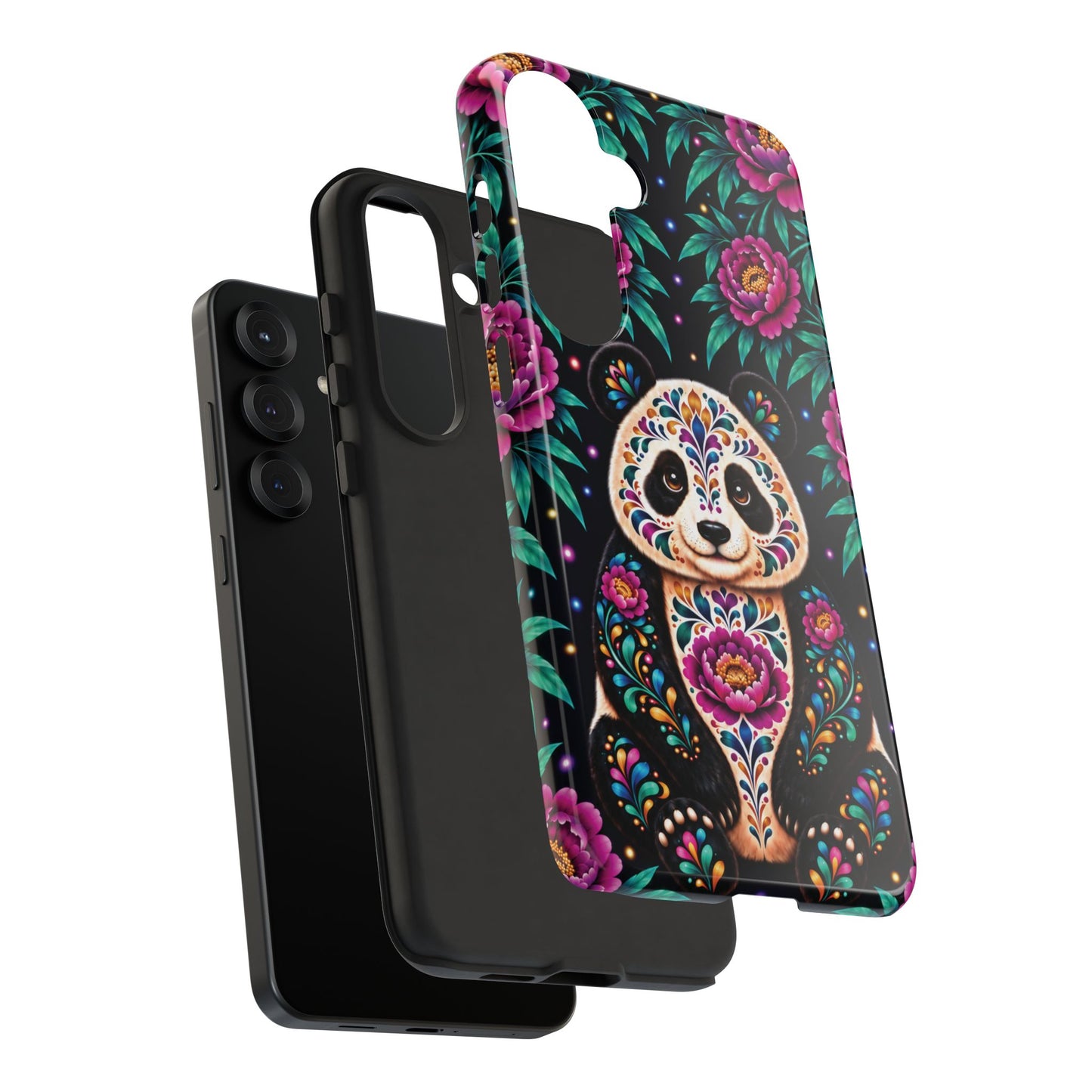 Cute Purple and Teal Calavera Panda Phone Case - Multicolor Phone Case