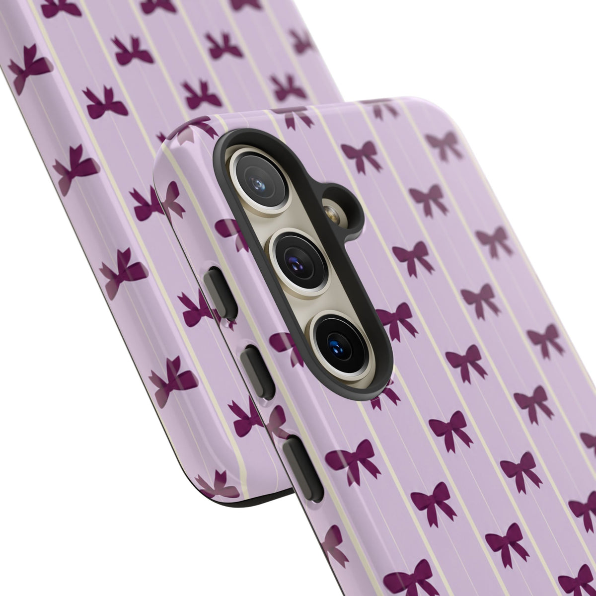 Retro Plum Purple Bow Pattern Phone Case
