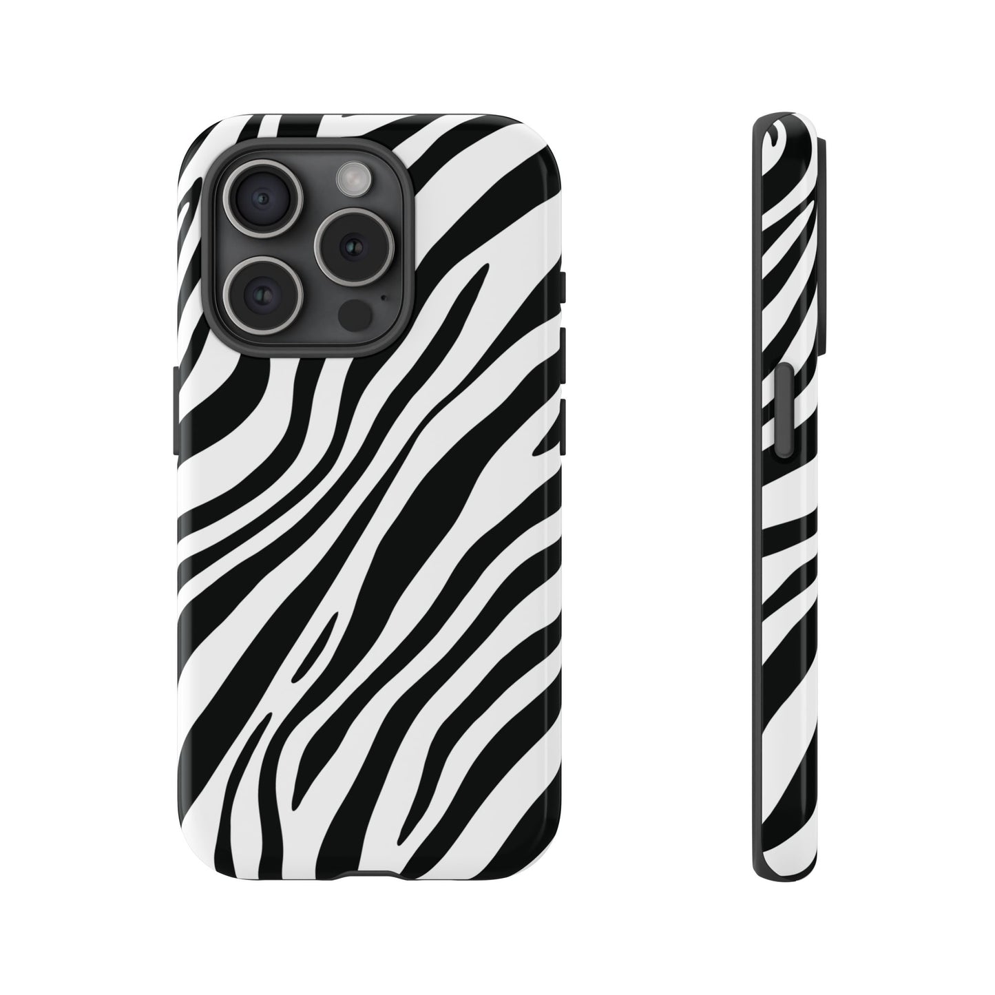 Modern Monochrome Zebra Print Phone Case