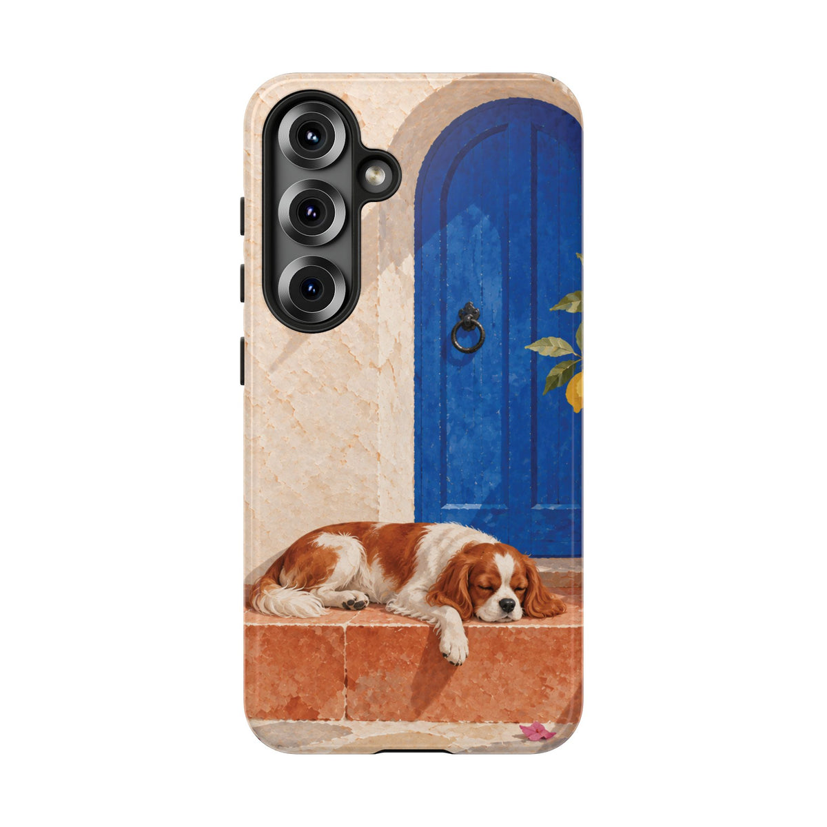 Cavalier King Charles Spaniel Blue Door Siesta Phone Case - Multicolor Phone Case - Samsung Galaxy S25 / Glossy