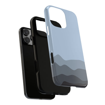 Blue Abstract Waves Protective Phone Case - Blue Phone Case