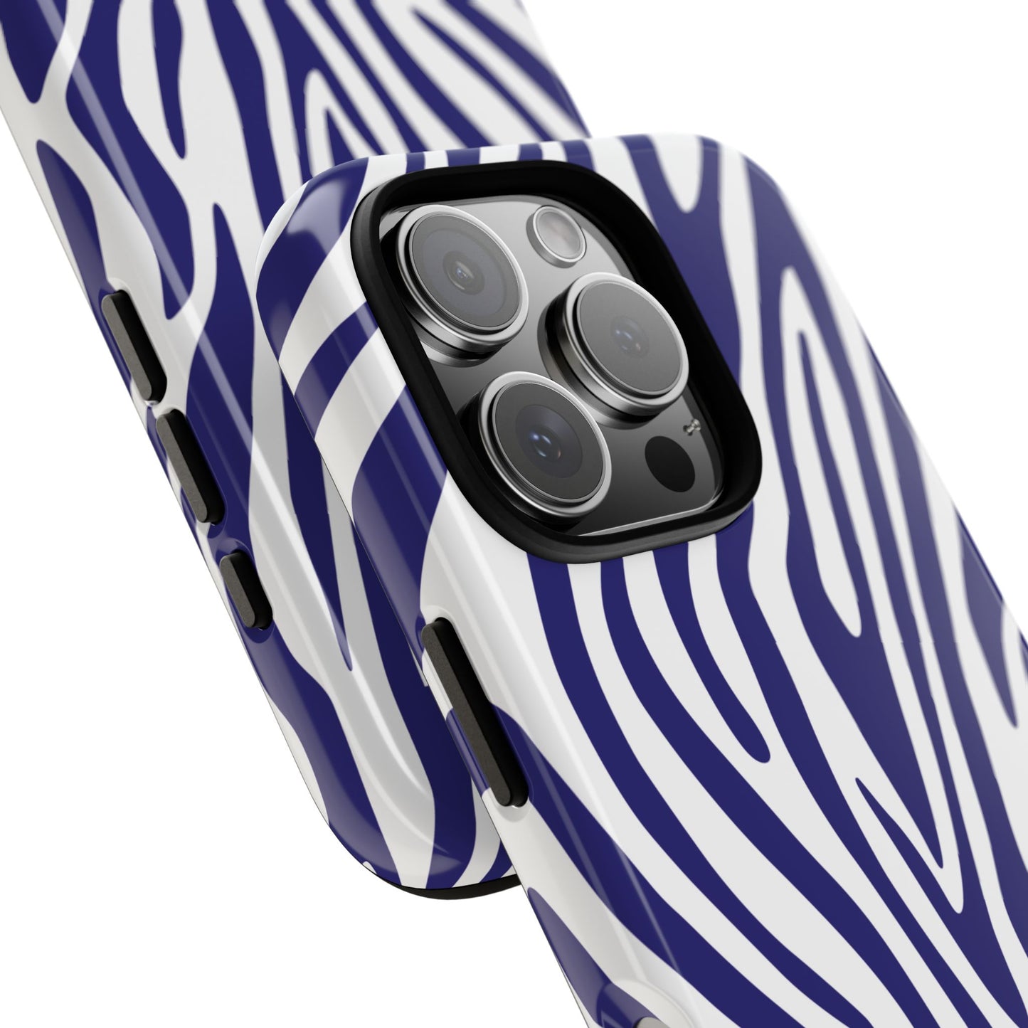 Graphic Blue Tiger Print Phone Case