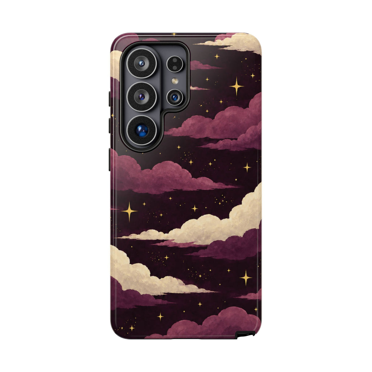 Illustrated Plum Clouds & Stars Phone Case