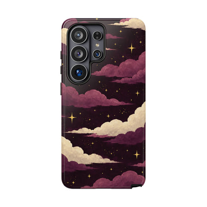 Illustrated Plum Clouds & Stars Phone Case