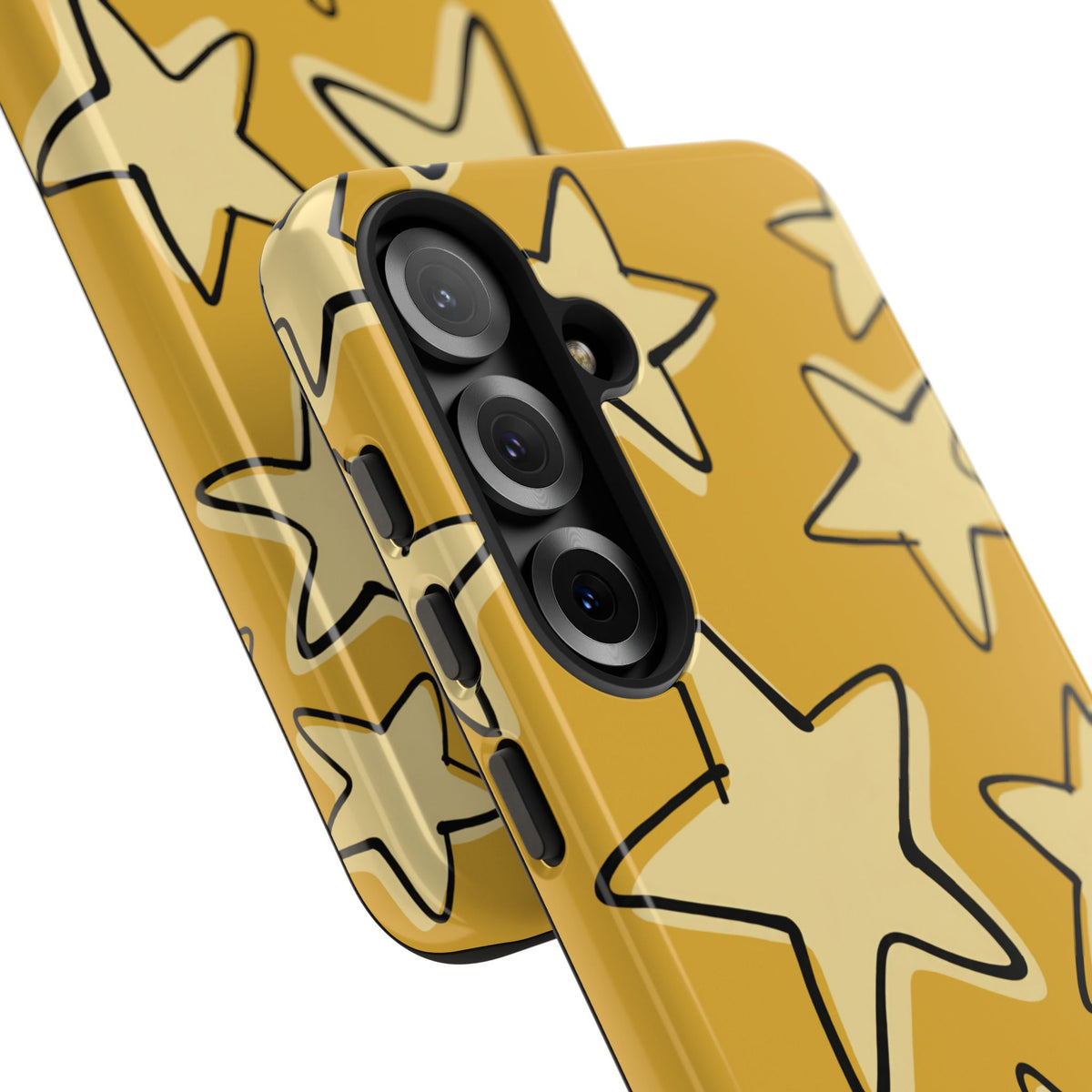 Golden Yellow Doodle Star Phone Case