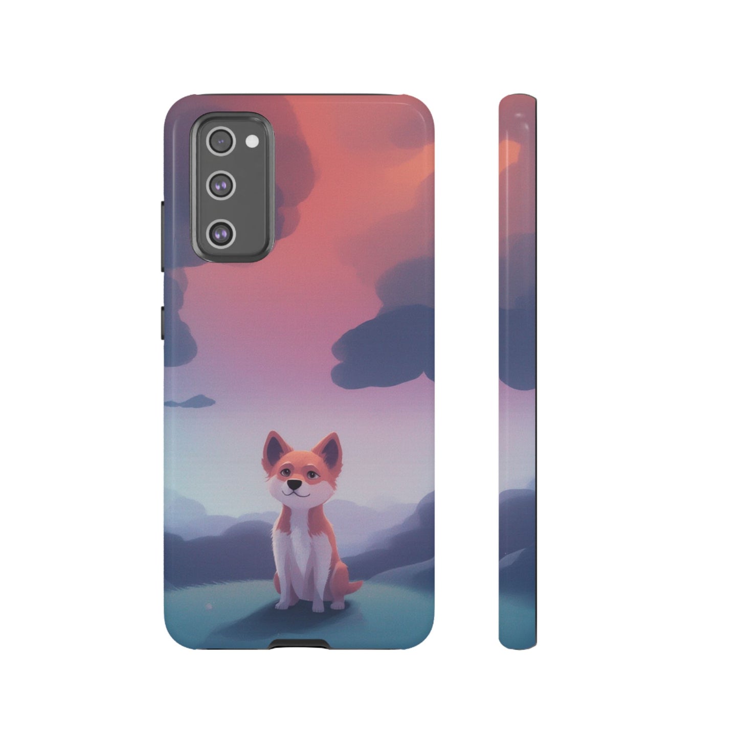 Samsung Galaxy S20 FE / Glossy Phone Case - Cute Dog & Cloud Design Phone Case