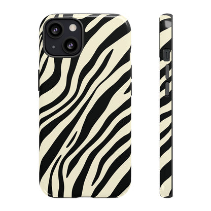Modern Neutral Zebra Print Phone Case