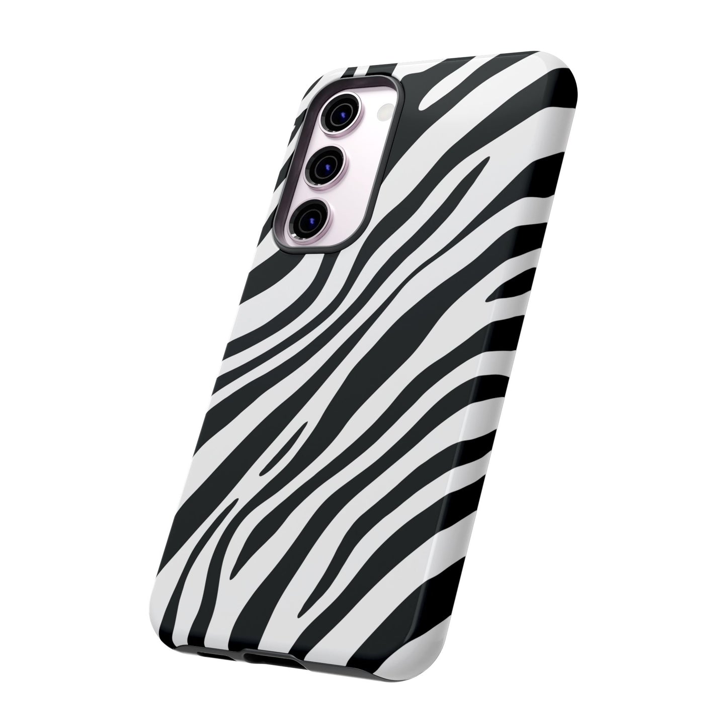 Modern Monochrome Zebra Print Phone Case