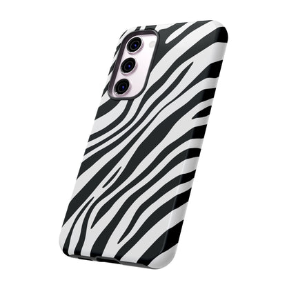 Modern Monochrome Zebra Print Phone Case