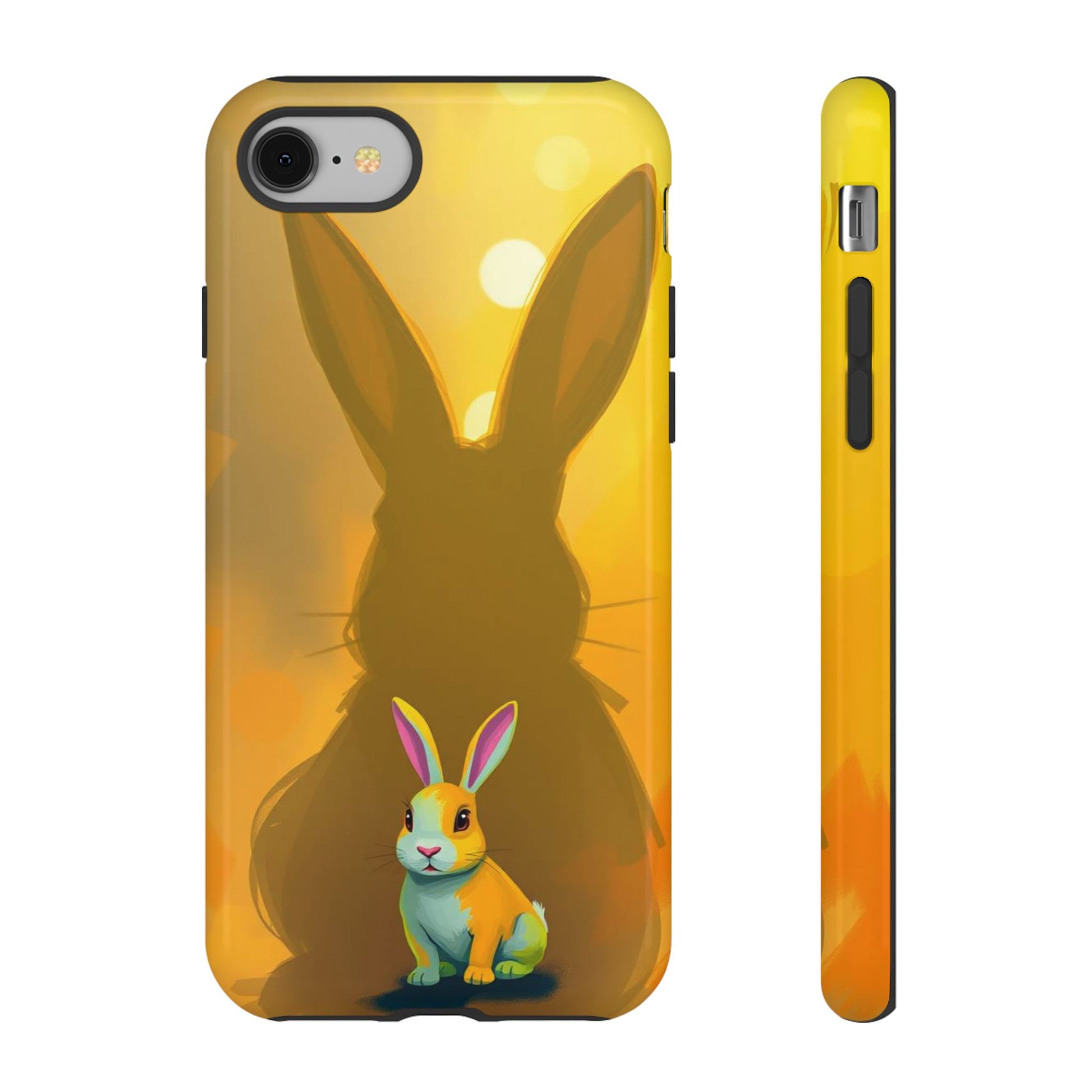 Cute Shadow Rabbit Design Phone Case - Multicolor Phone Case - iPhone 8 / Glossy