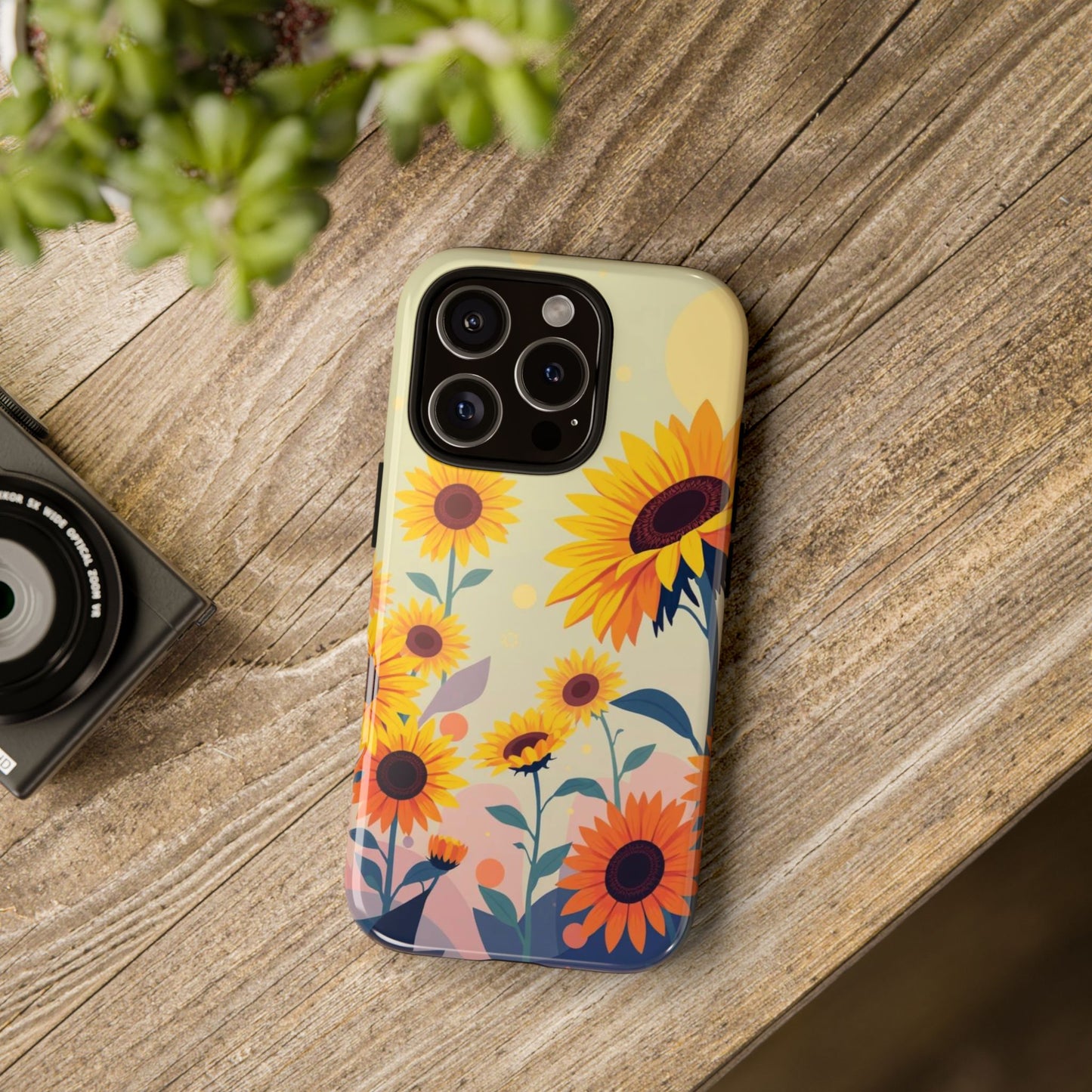 Modern Flat Sunflower Design Phone Case