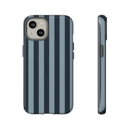 iPhone 14 / Glossy Phone Case - ’Dark Blue Stripe Pattern’ Phone Case