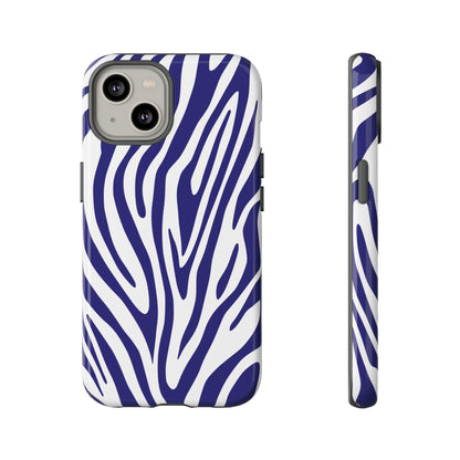 Graphic Blue Tiger Print Phone Case
