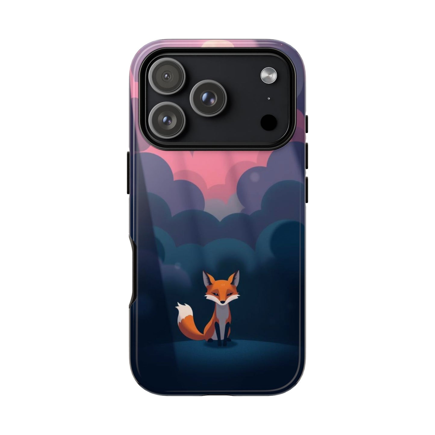 iPhone 17 Pro / Glossy Phone Case - Moody Pop Art Fox Design Phone Case