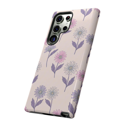 Pretty Pink & Purple Daisy Pattern Phone Case