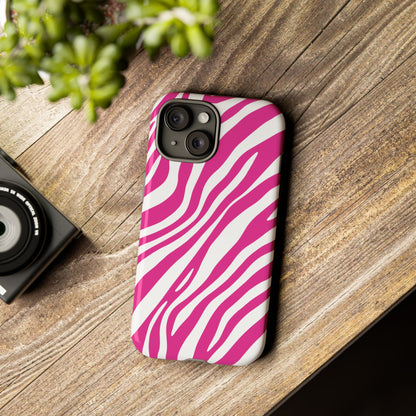 Modern Hot Pink Zebra Print Phone Case