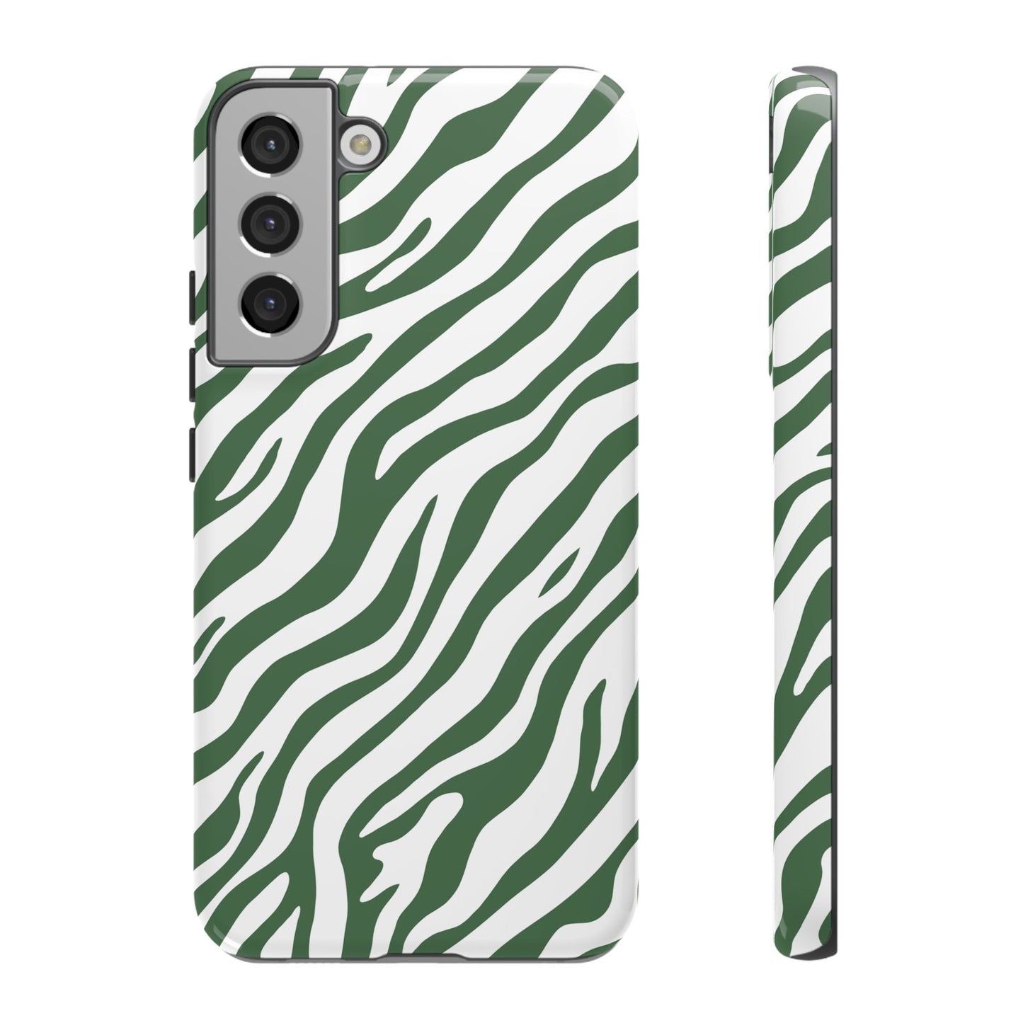 Stylish Sage Zebra Print Phone Case