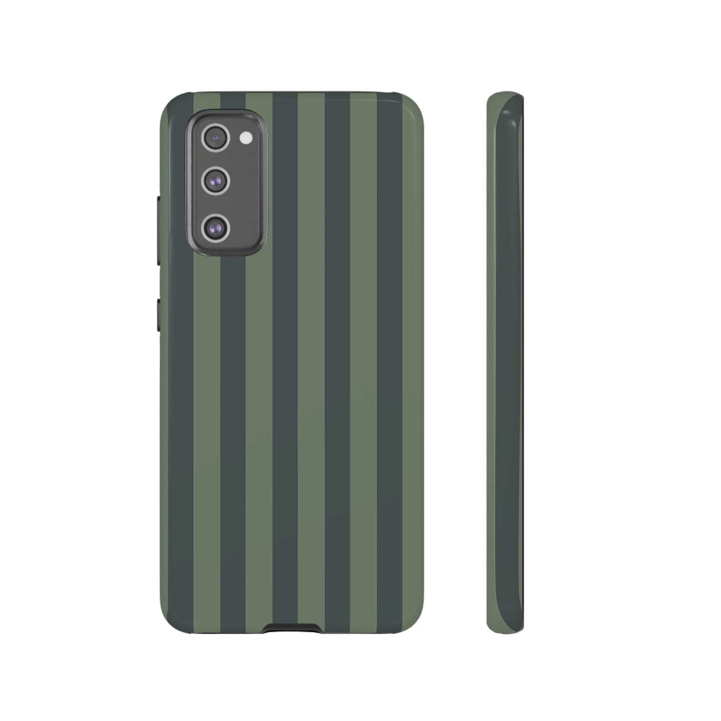 Samsung Galaxy S20 FE / Glossy Phone Case - ’Dark Green Stripe Pattern’ Phone Case