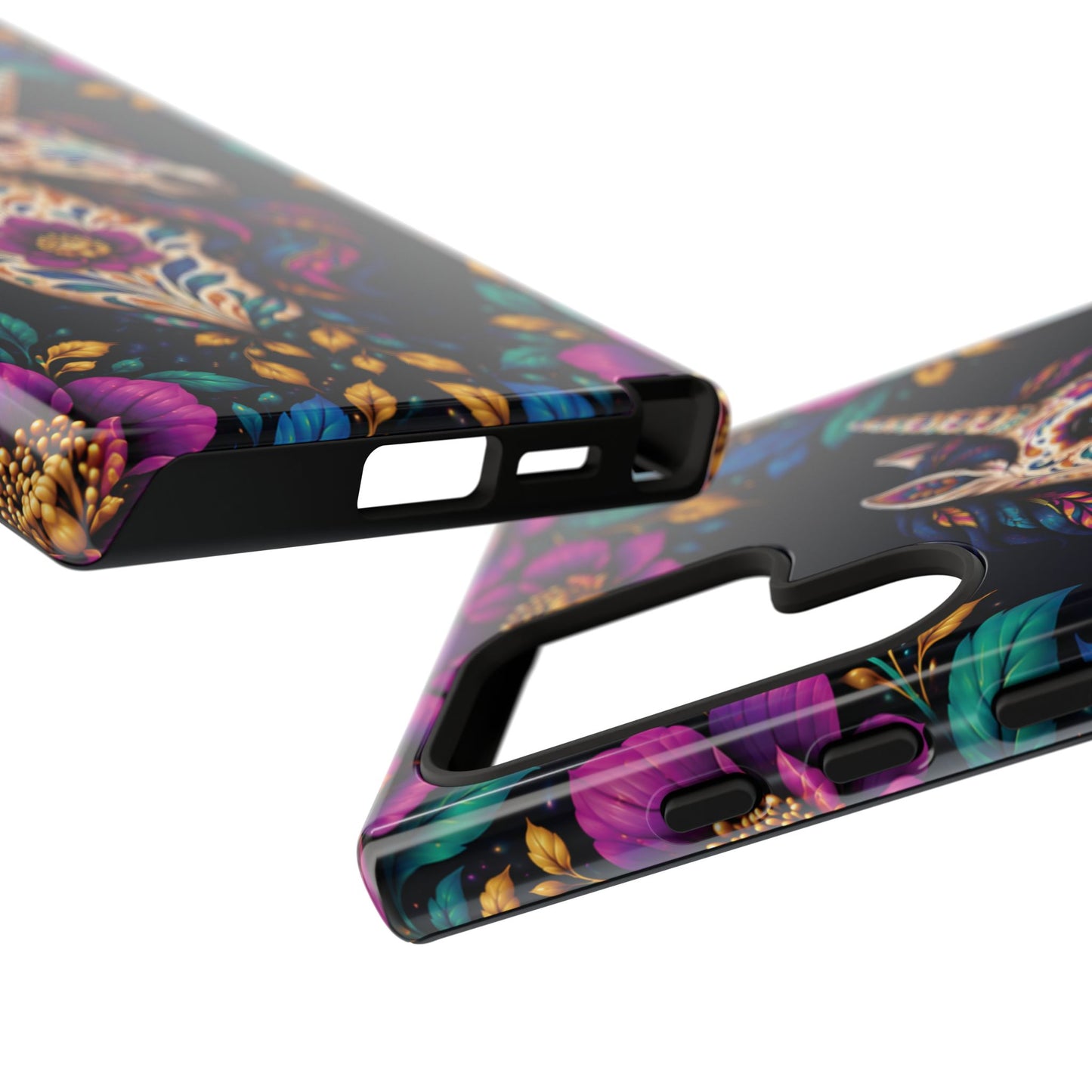 Elegant Purple and Teal Calavera Unicorn Phone Case - Phone Case