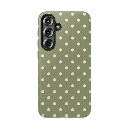 Green & White Dot Pattern Phone Case