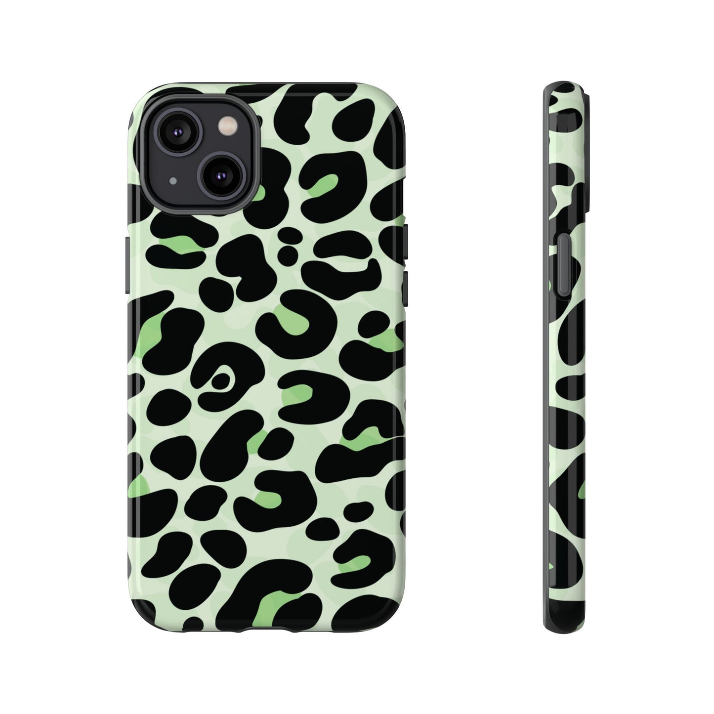 Chic Sage Leopard Print Phone Case