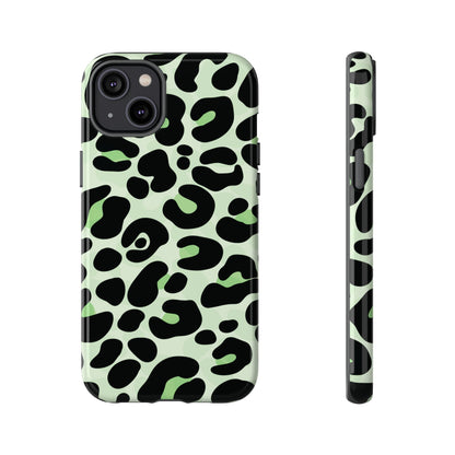 Chic Sage Leopard Print Phone Case