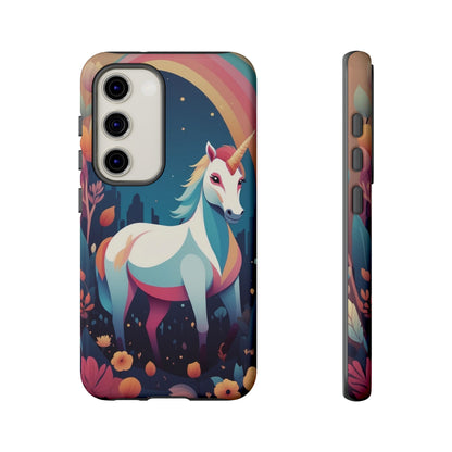 Stylised Unicorn & Rainbow Design Phone Case - Multicolor Phone Case - Samsung Galaxy S23 / Glossy