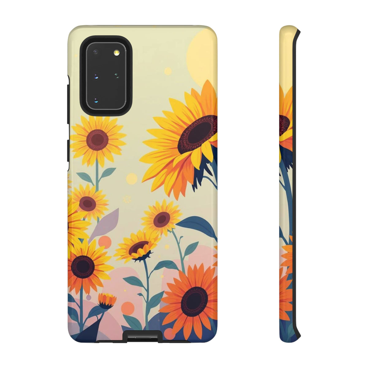 Modern Flat Sunflower Design Phone Case - Multicolor Phone Case - Samsung Galaxy S20+ / Glossy