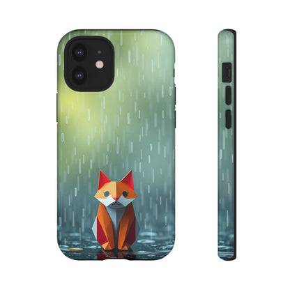 iPhone 12 Mini / Glossy Phone Case - Origami ’Soggy Fox’ Design Phone Case