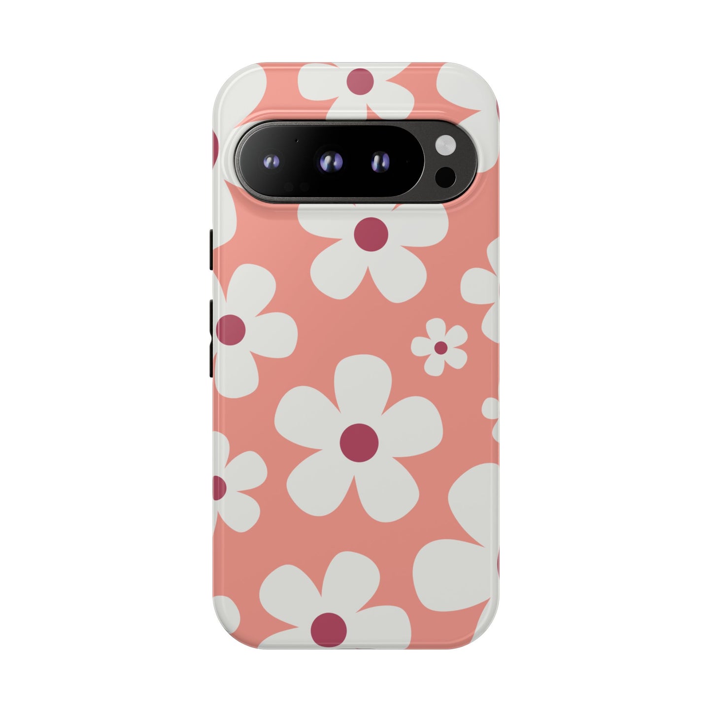 Google Pixel 9 Pro / Glossy Phone Case - Cute Pink Daisy Pattern #2 Phone Case