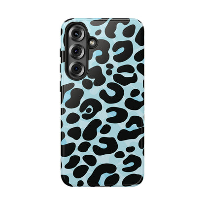 Cool Aqua Leopard Print Phone Case