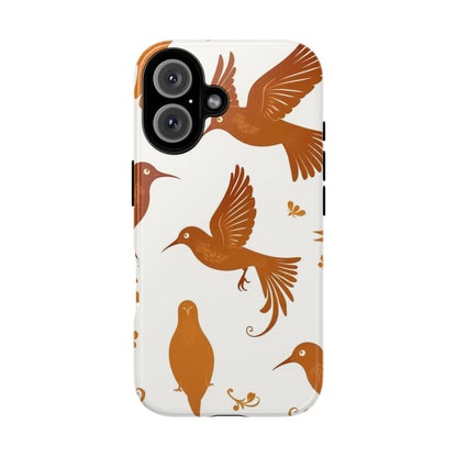 iPhone 16 / Glossy Phone Case - Abstract Bird Pattern Phone Case