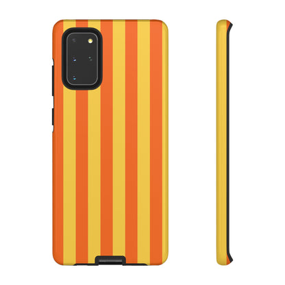 Trendy Orange & Yellow Stripe Pattern Phone Case - Yellow Phone Case - Samsung Galaxy S20+ / Glossy