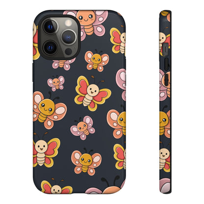 Grey Butterfly Sticker Design Phone Case - Grey Phone Case - iPhone 12 Pro Max / Glossy