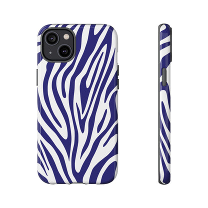 Graphic Blue Tiger Print Phone Case