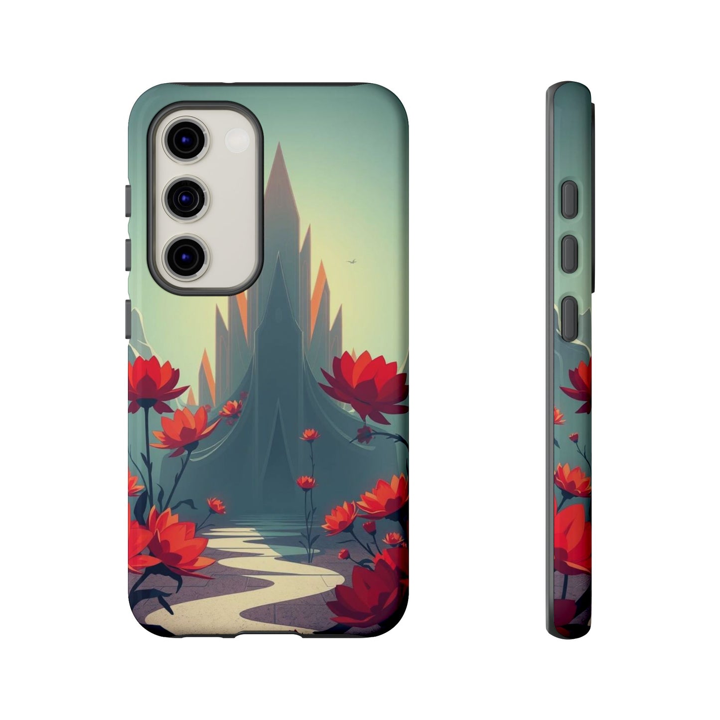 Samsung Galaxy S23 / Glossy Phone Case - Gothic Alien Garden Design Phone Case