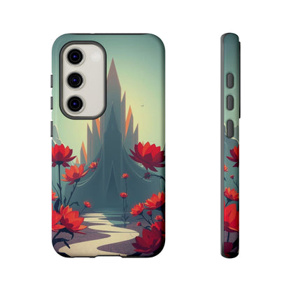 Samsung Galaxy S23 / Glossy Phone Case - Gothic Alien Garden Design Phone Case