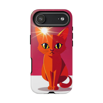 iPhone 17 Air / Glossy Phone Case - Flashing Cat Design Phone Case