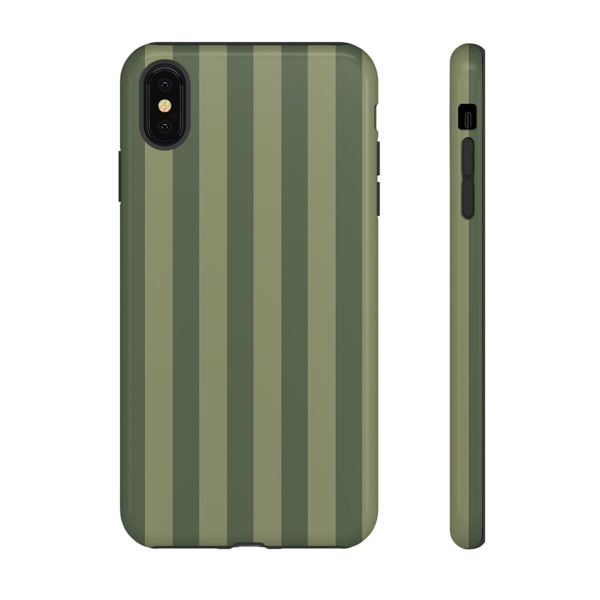 Green Stripe Pattern Phone Case - Green Phone Case - iPhone XS MAX / Glossy