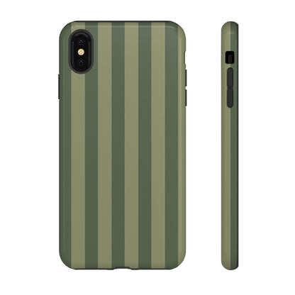 Green Stripe Pattern Phone Case - Green Phone Case - iPhone XS MAX / Glossy
