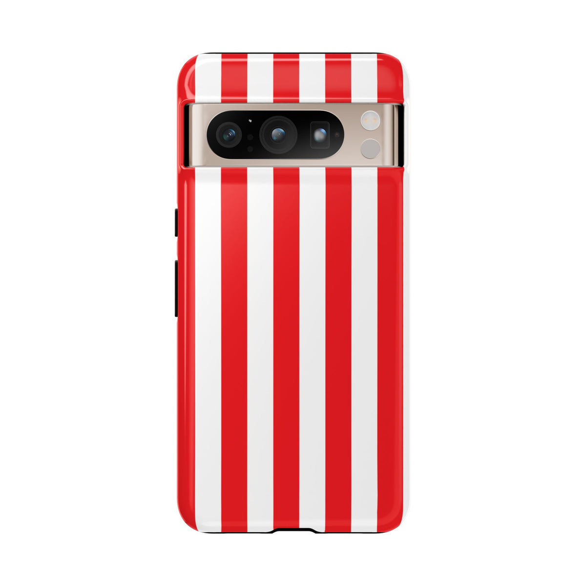 Simple Red & White Stripe Pattern Phone Case - Red Phone Case - Google Pixel 8 Pro / Glossy