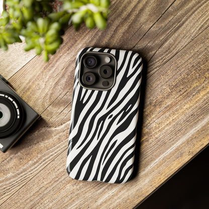 Monochrome Tiger Print Phone Case