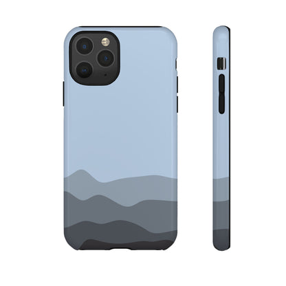 Blue Abstract Waves Protective Phone Case - Blue Phone Case - iPhone 11 Pro / Glossy