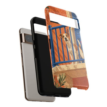 Jack Russell Terrier Balcony Busybody Phone Case - Multicolor Phone Case