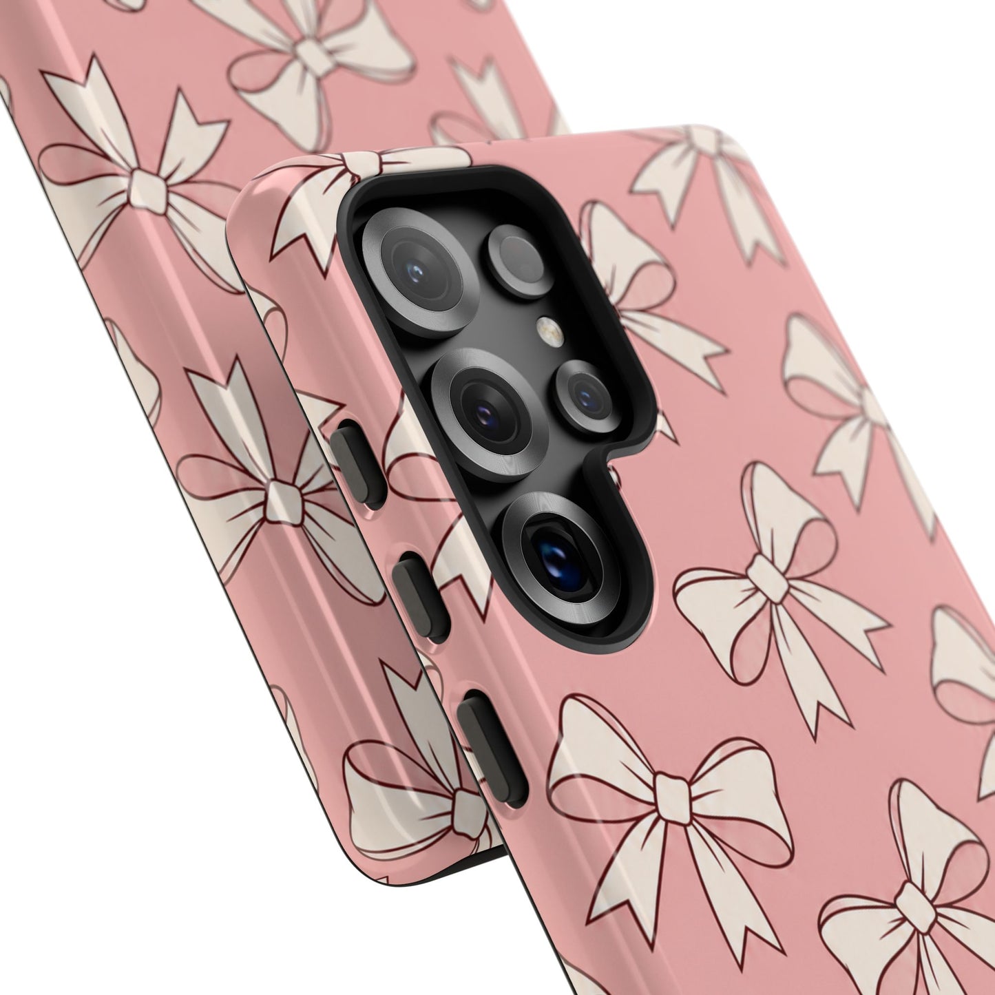 Chic Blush Pink Bow Pattern Phone Case