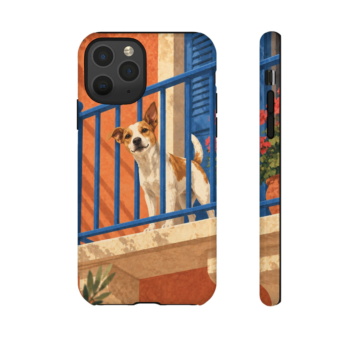 Jack Russell Terrier Balcony Busybody Phone Case - Multicolor Phone Case - iPhone 11 Pro / Glossy