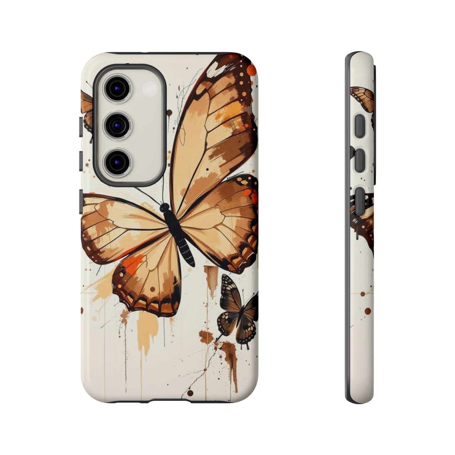 Samsung Galaxy S23 / Glossy Phone Case - Acrylic Style Butterflies Design Phone Case